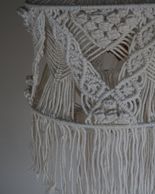 Rene Houtman Hanglamp Macramé | Wit | H110 x D36 cm