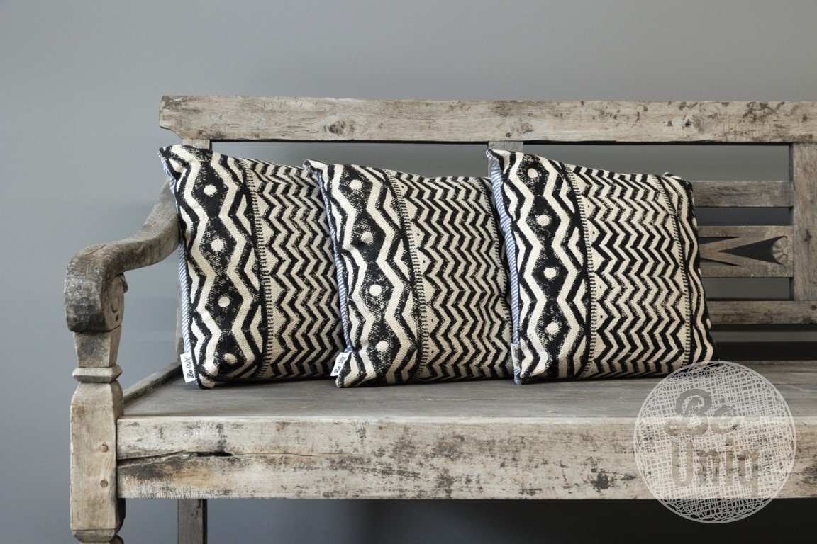 Be-Uniq Sierkussens Zigzag | Set van 2 | H45 x B45 cm