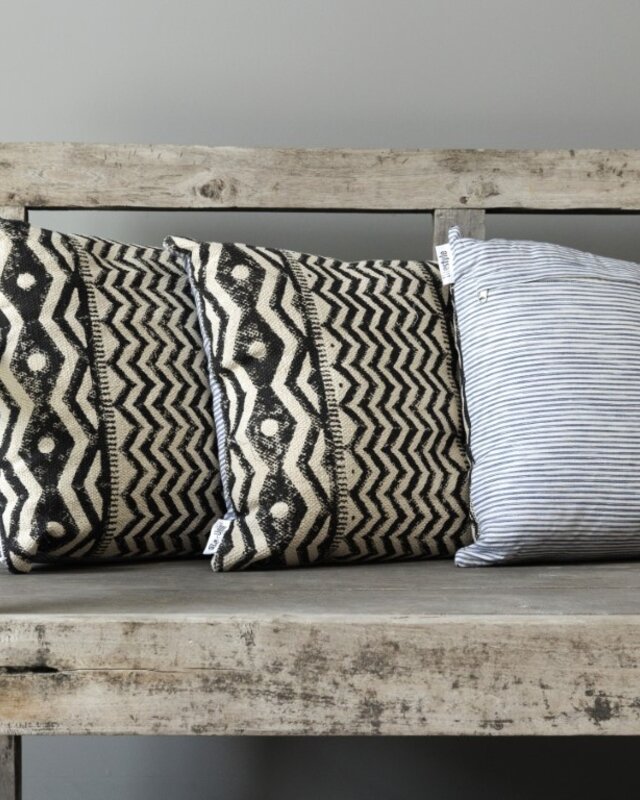 Be-Uniq Sierkussens Zigzag | Set van 2 | H45 x B45 cm