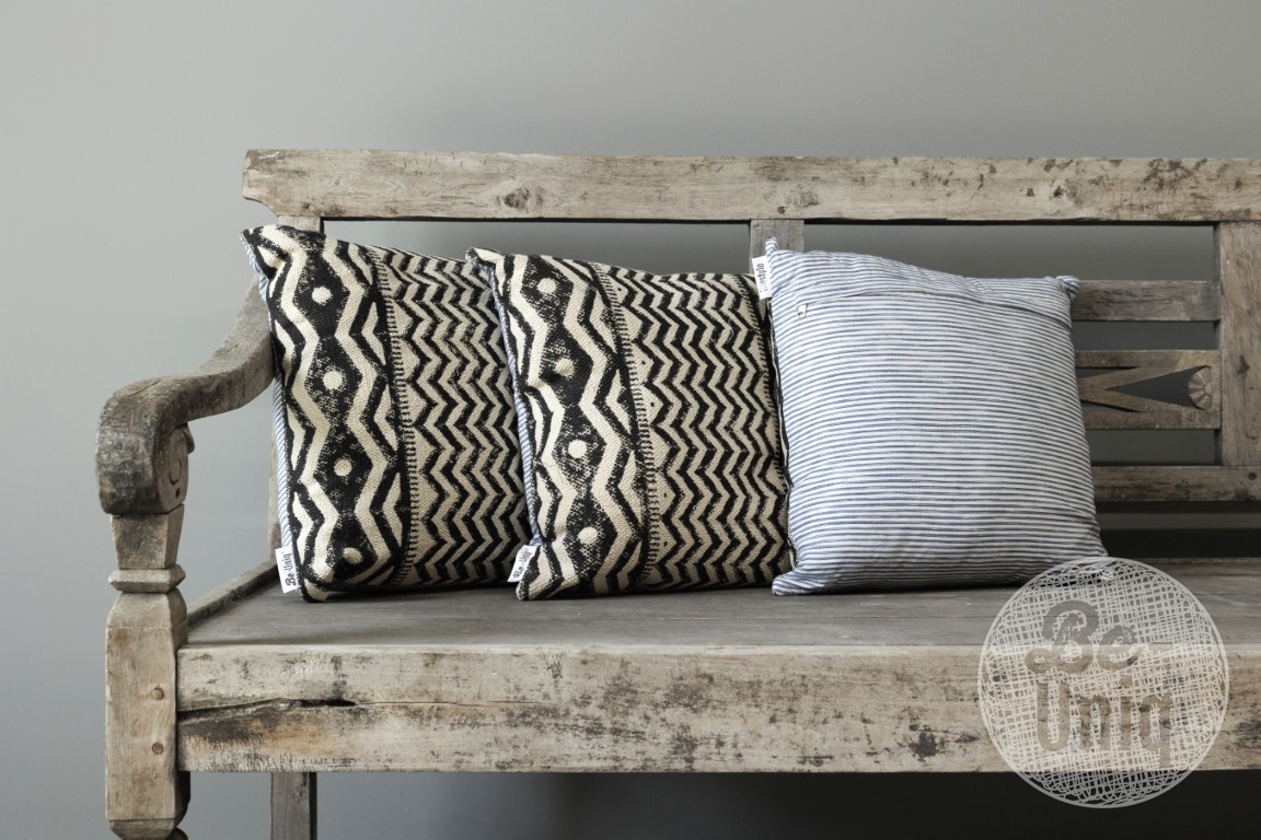 Be-Uniq Sierkussens Zigzag | Set van 2 | H45 x B45 cm