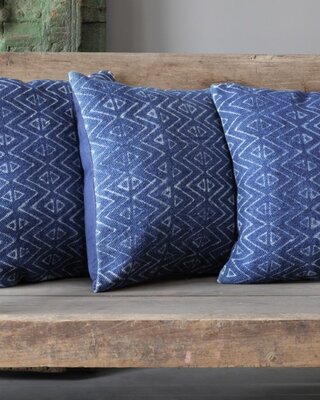 Be-Uniq Sierkussens Indigo | Set van 2 | Dessin C | H45 x B45 cm