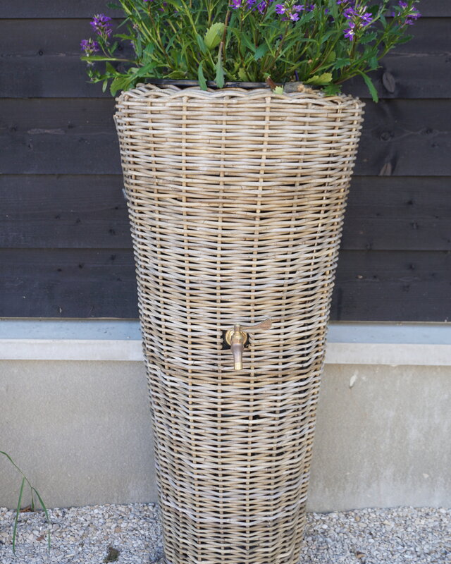 Rene Houtman Regenton Rotan Grijs D49/30 x H107cm (50 Liter)