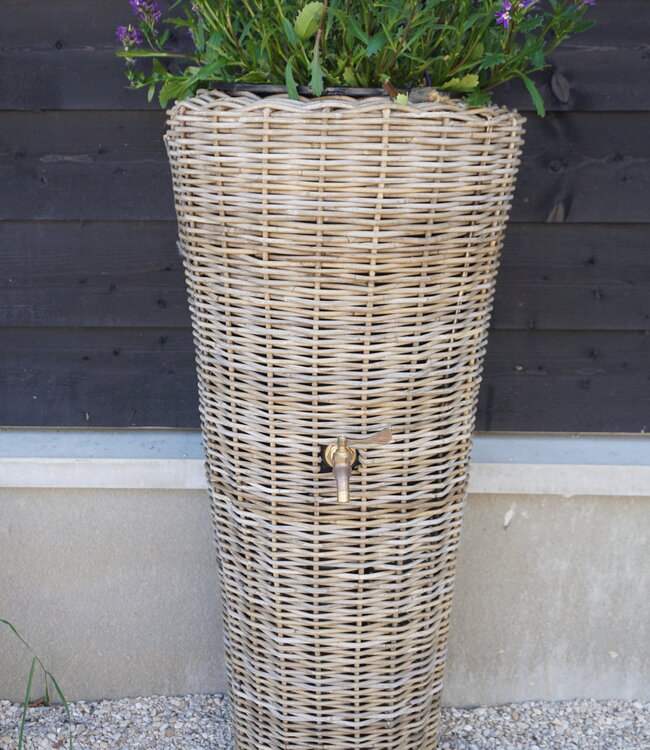 Rene Houtman Regenton Rotan Grijs D49/30 x H107cm (50 Liter)