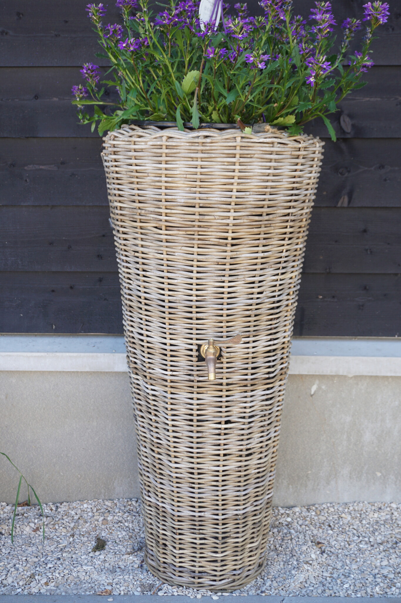 Rene Houtman Regenton Rotan Grijs D49/30 x H107cm (50 Liter)