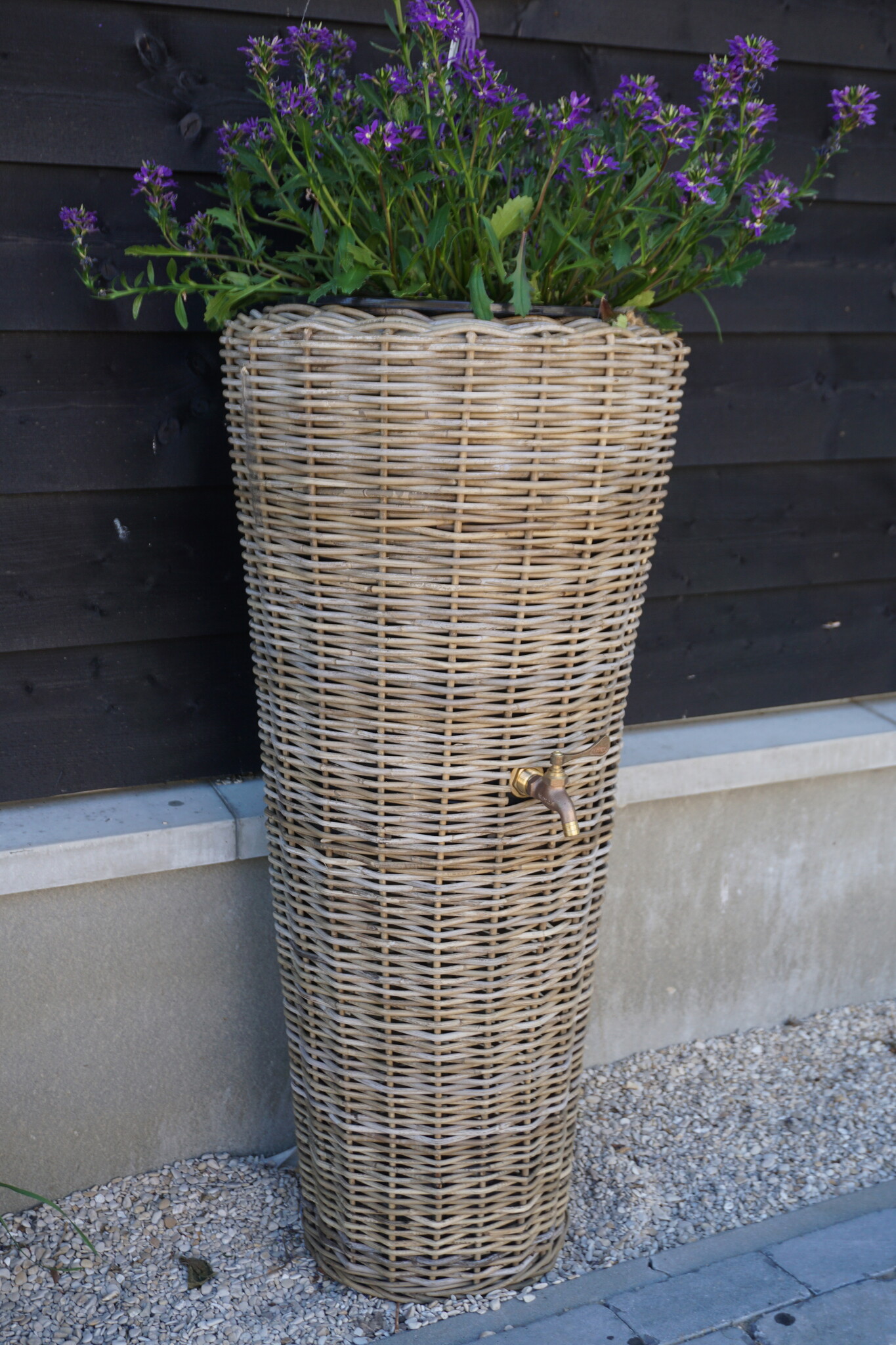 Rene Houtman Regenton Rotan Grijs D49/30 x H107cm (50 Liter)