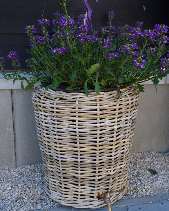 Rene Houtman Regenton Rotan Grijs D45/37H50cm (40 Liter)