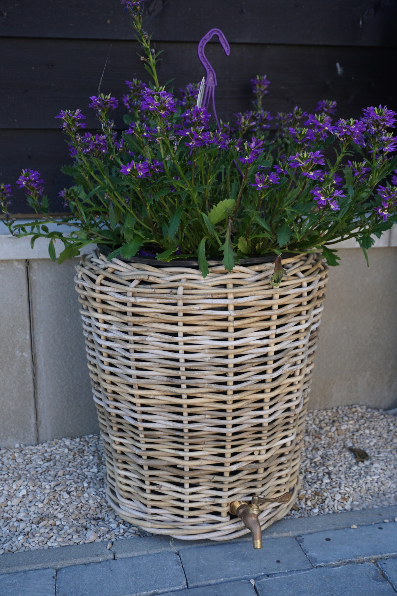 Rene Houtman Regenton Rotan Grijs D45/37H50cm (40 Liter)