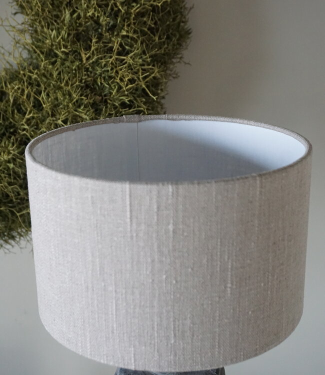 Rene Houtman Lampenkap Cilinder | Linnen Naturel | Ø20 x H13 cm