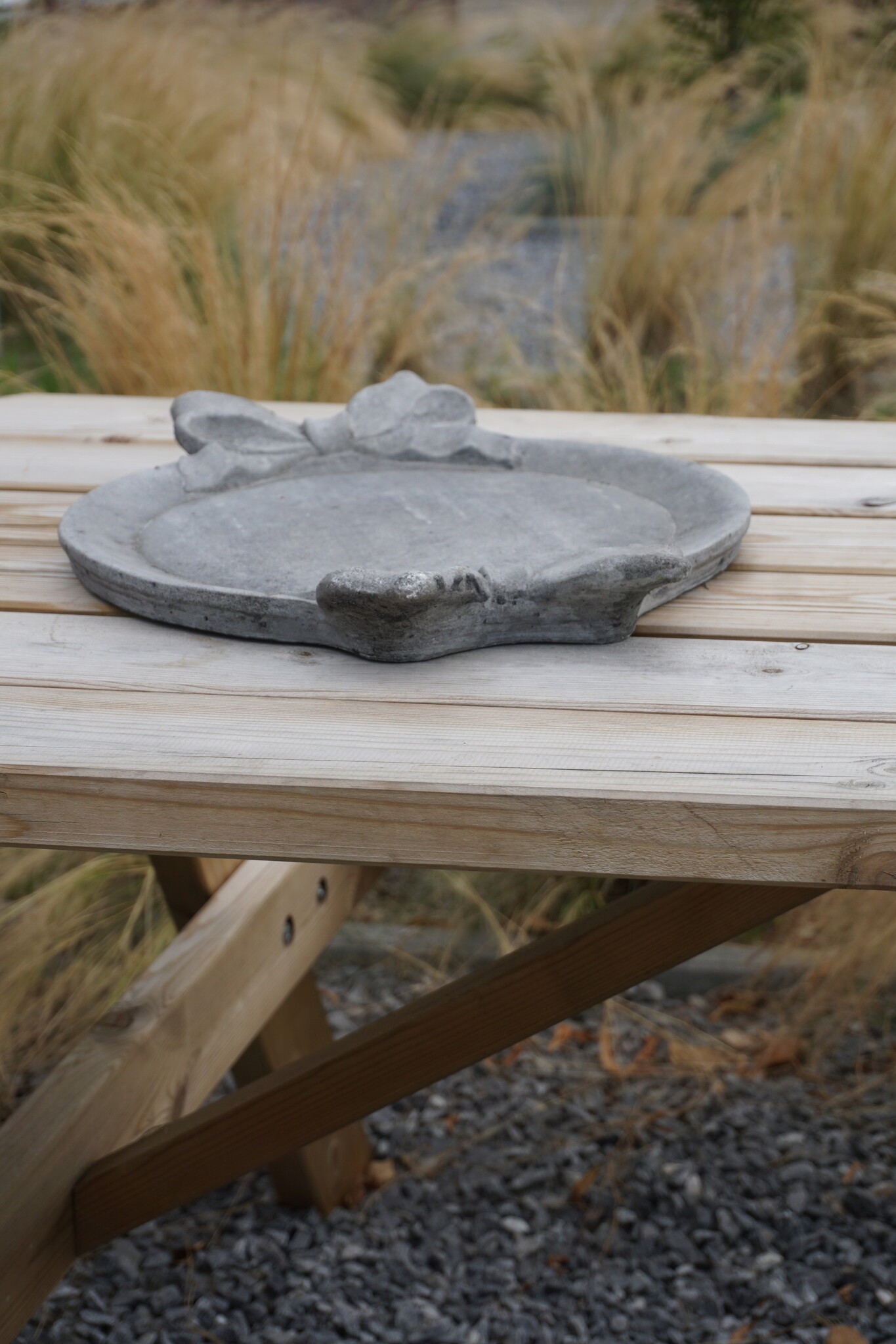 Il Cupido Vogelschaal | Beton Gietsteen | H4,5 x B47 x D36 cm