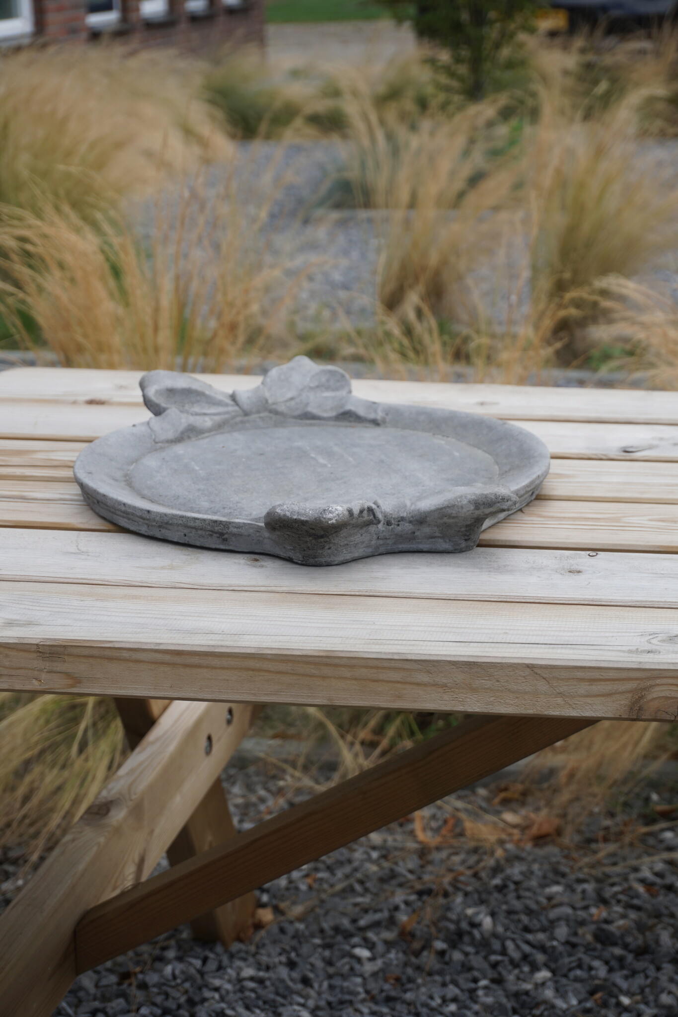 Il Cupido Vogelschaal | Beton Gietsteen | H4,5 x B47 x D36 cm