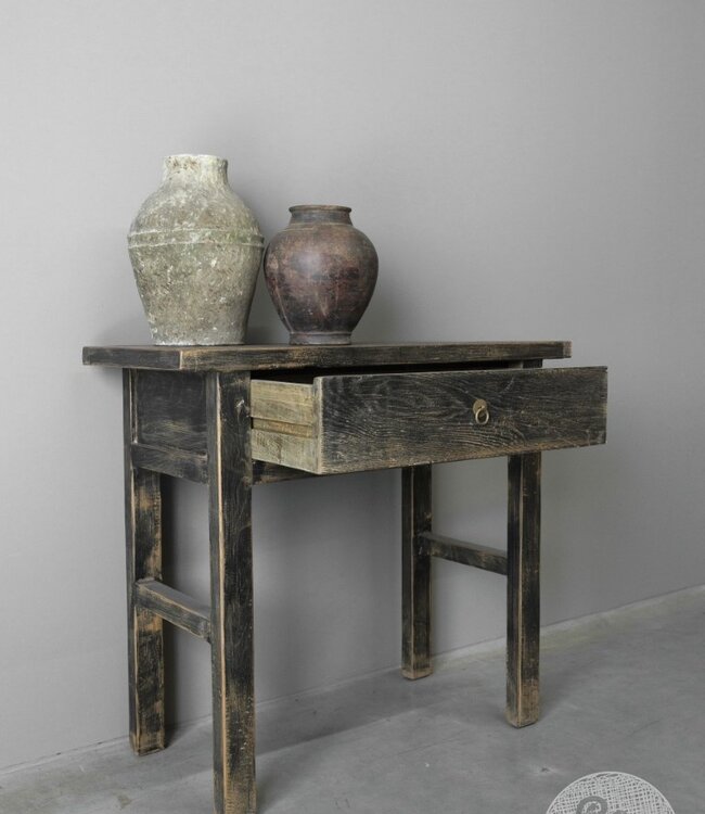 Be-Uniq Wandtafel | Rustiek Zwart | H82 x B90 x D40 cm