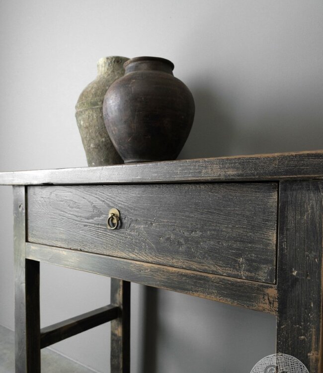 Be-Uniq Wandtafel | Rustiek Zwart | H82 x B90 x D40 cm