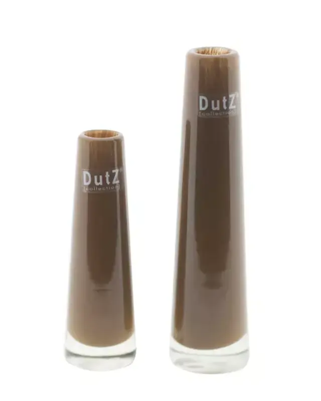 DutZ Vaas Solifleur | Bruin | H21 x D5 cm