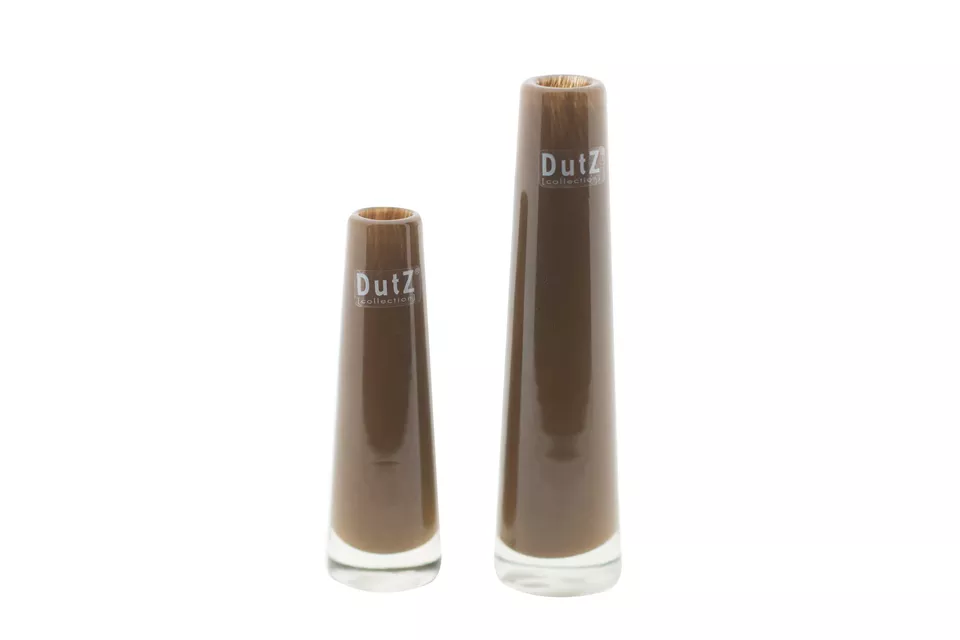 DutZ Vaas Solifleur | Bruin | H21 x D5 cm
