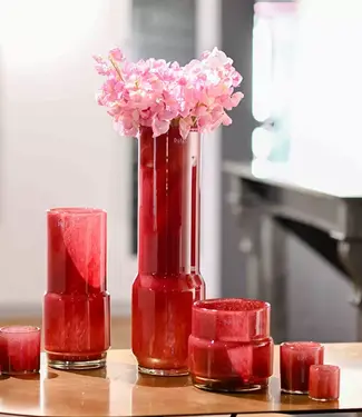 DutZ Kaarsenglas | Framboos | H7 x D7 cm