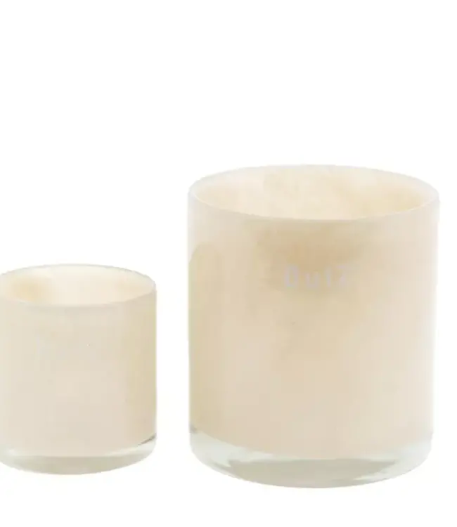 DutZ Kaarsenglas | Beige | 3 Maten!