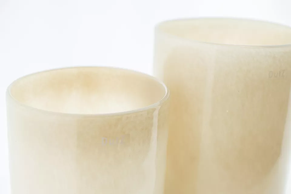 DutZ Kaarsenglas | Beige | H15 x D10 cm