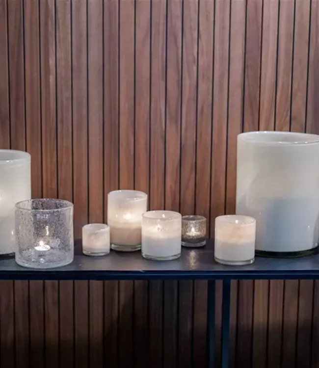 DutZ Kaarsenglas | Beige | H15 x D10 cm