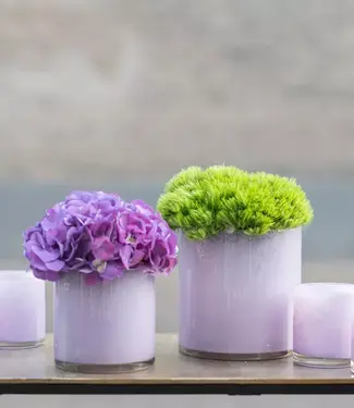 DutZ Kaarsenglas | Lila | H15 x D10 cm