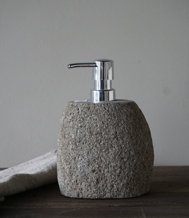 Rene Houtman Zeepdispenser | Riviersteen Graniet | D12 x H13