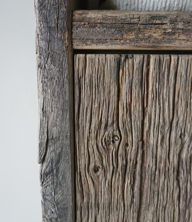 Rene Houtman Badkamerkast Maureen 2 Lades | Oud Eiken Geborsteld | Kies Maat