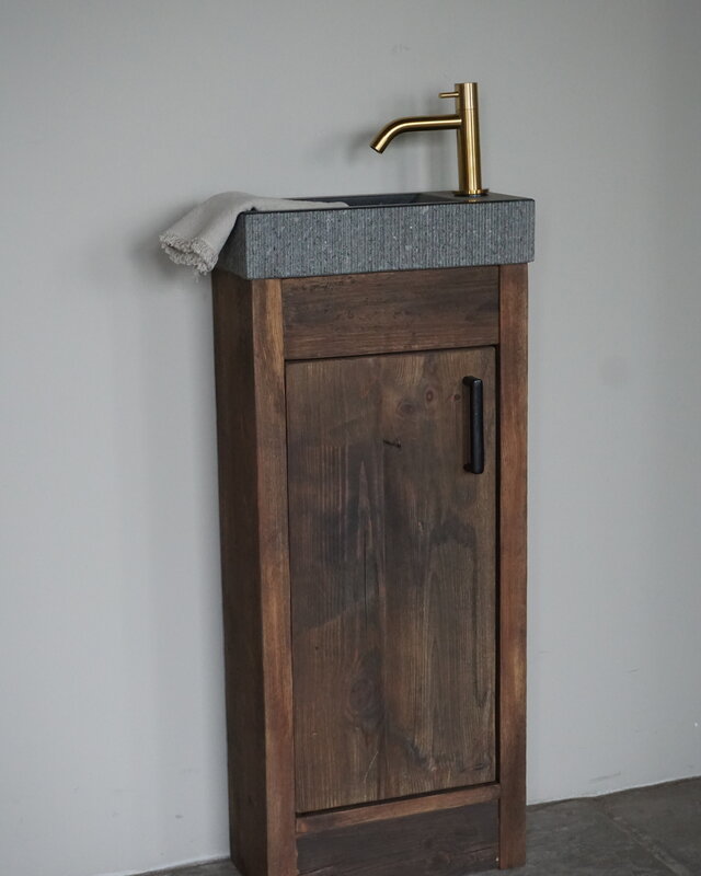 Rene Houtman Toiletmeubel Oud Hout Corine | 1-Deur | Kies Variant