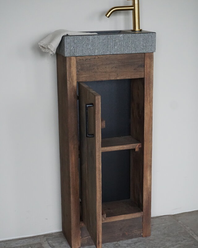 Rene Houtman Toiletmeubel Oud Hout Corine | 1-Deur | Kies Variant
