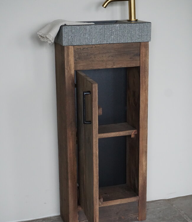 Rene Houtman Toiletmeubel Oud Hout Corine | 1-Deur | Kies Variant