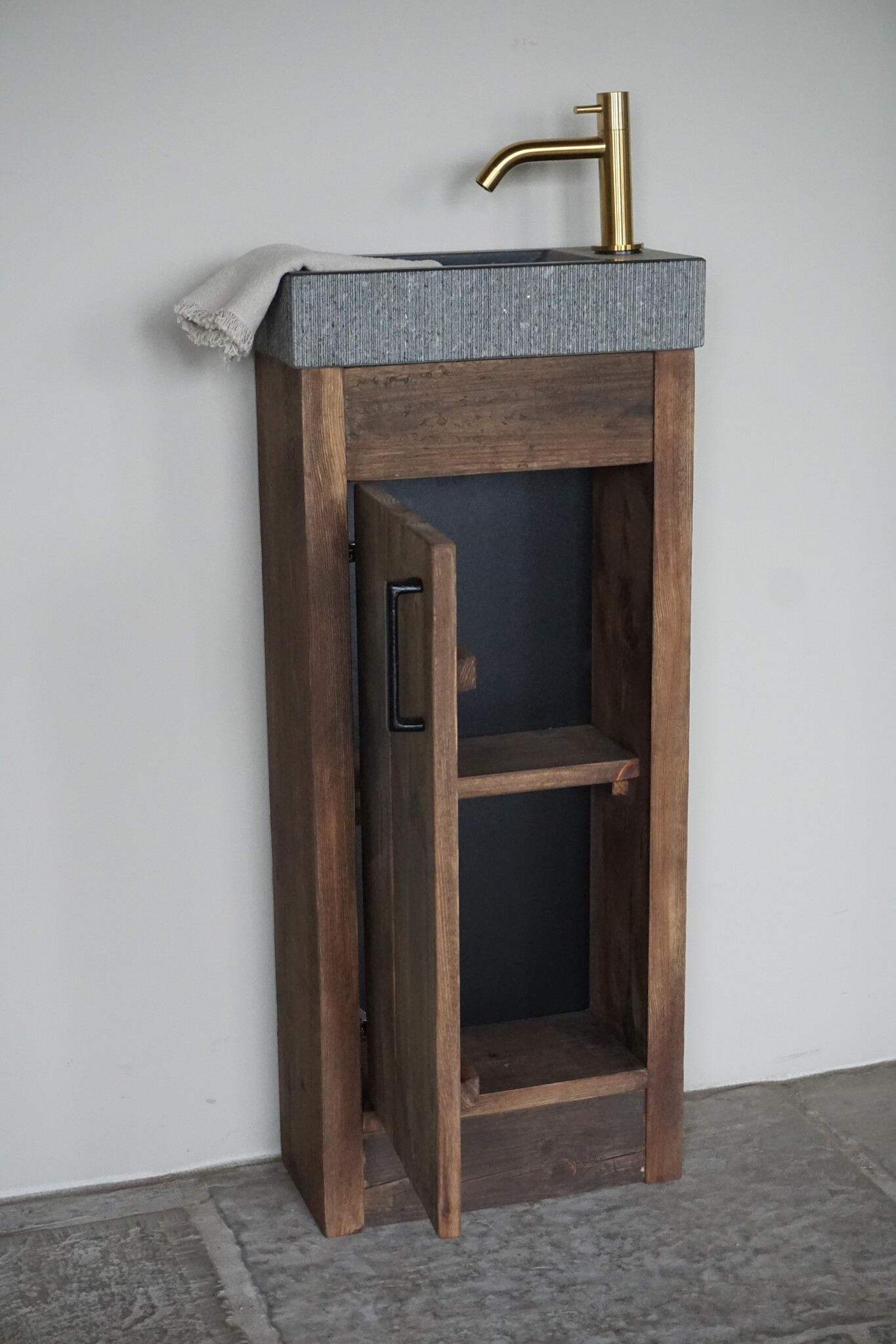 Rene Houtman Toiletmeubel Oud Hout Corine | 1-Deur | Kies Variant