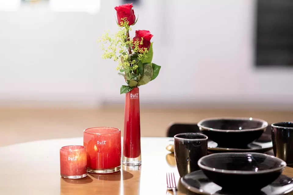 DutZ Kaarsenglas | Rood | H10 x D10 cm