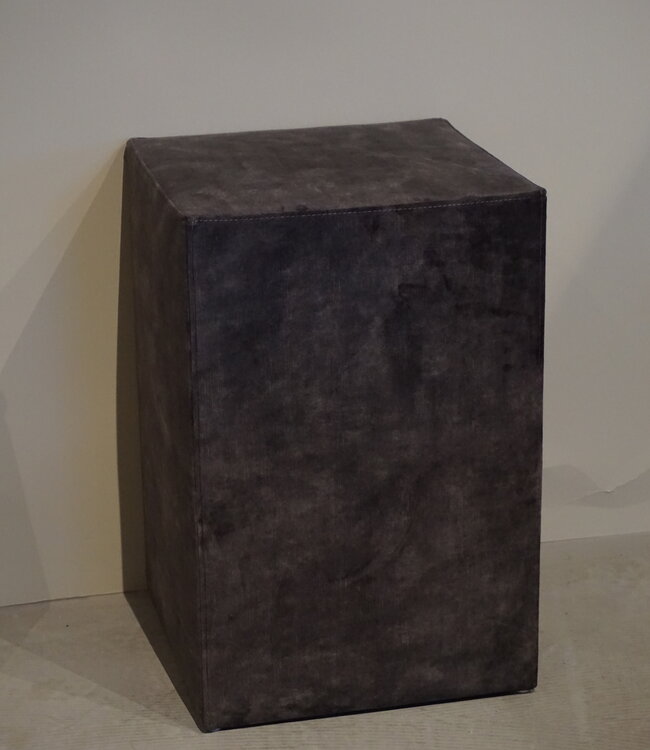 Rene Houtman Hocker Kubus Stof 42x42x60 - Adore D.Grey
