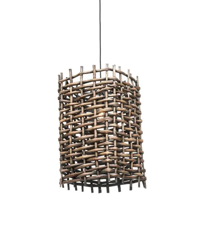 Gommaire Hanglamp Fitz | CL Rattan | Antraciet | H70xB40xD40 cm