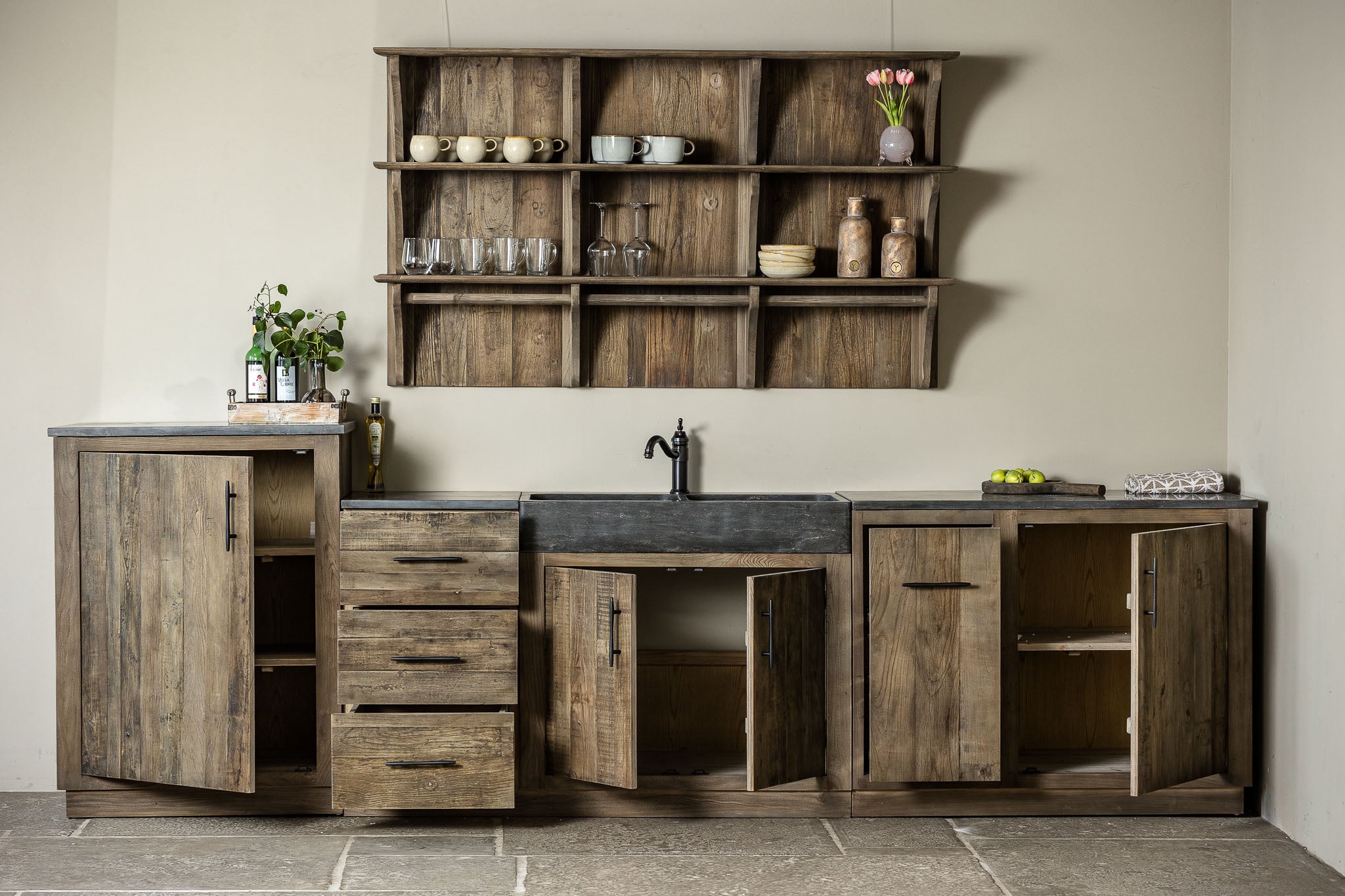 Rene Houtman Landelijke Houten (Buiten)keuken Large Elmwood