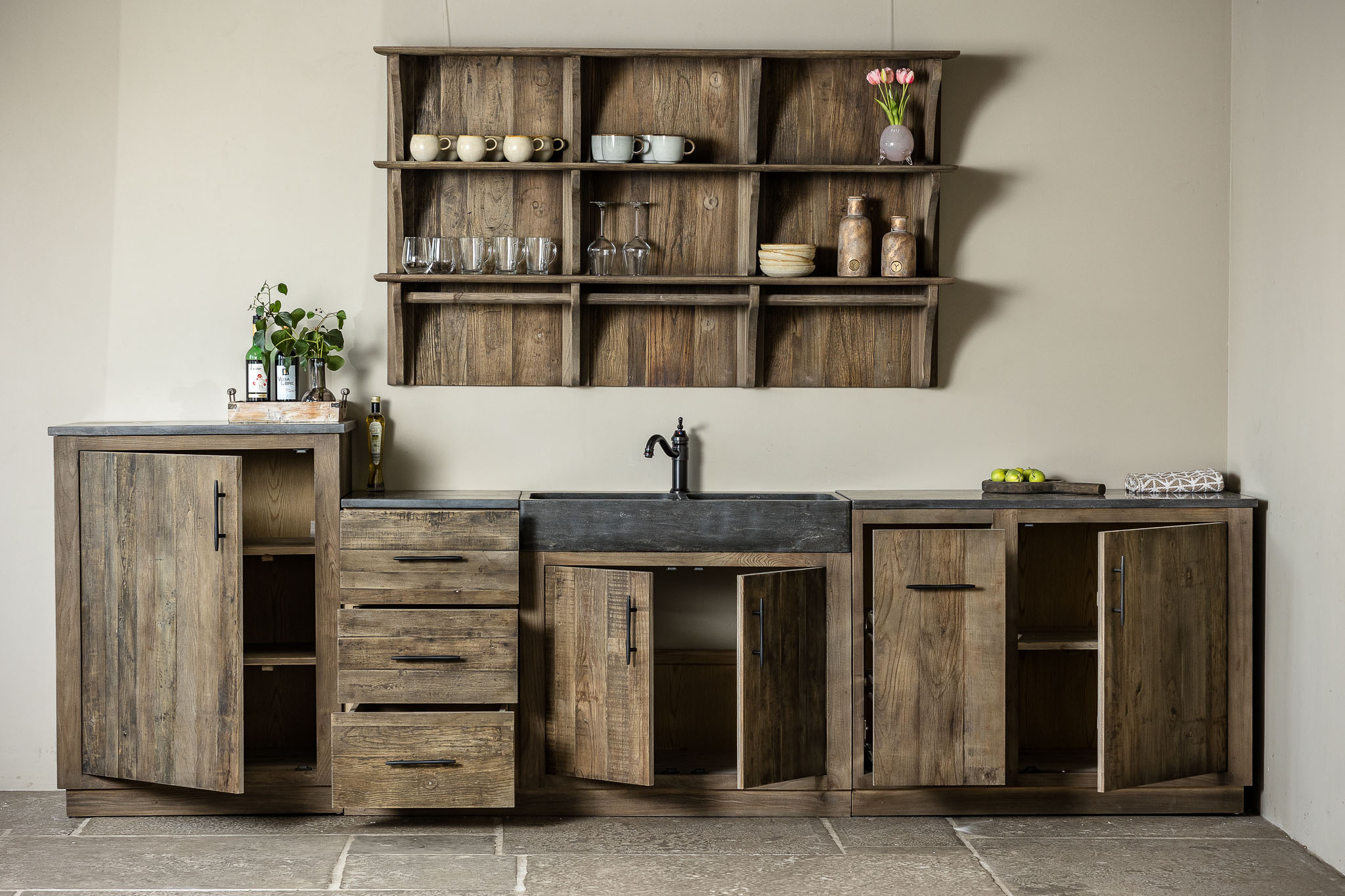 Rene Houtman Landelijke Houten (Buiten)keuken Medium Elmwood