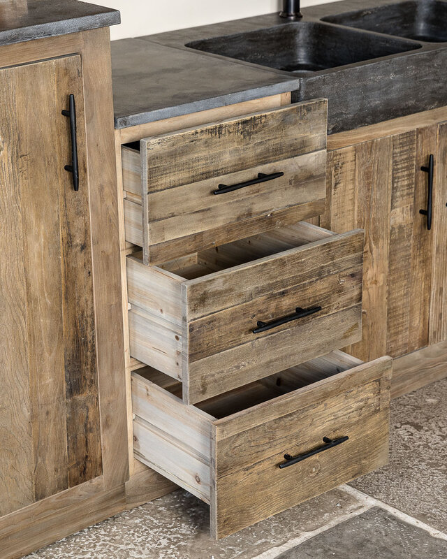 Rene Houtman Landelijke Houten (Buiten)keuken Medium Elmwood