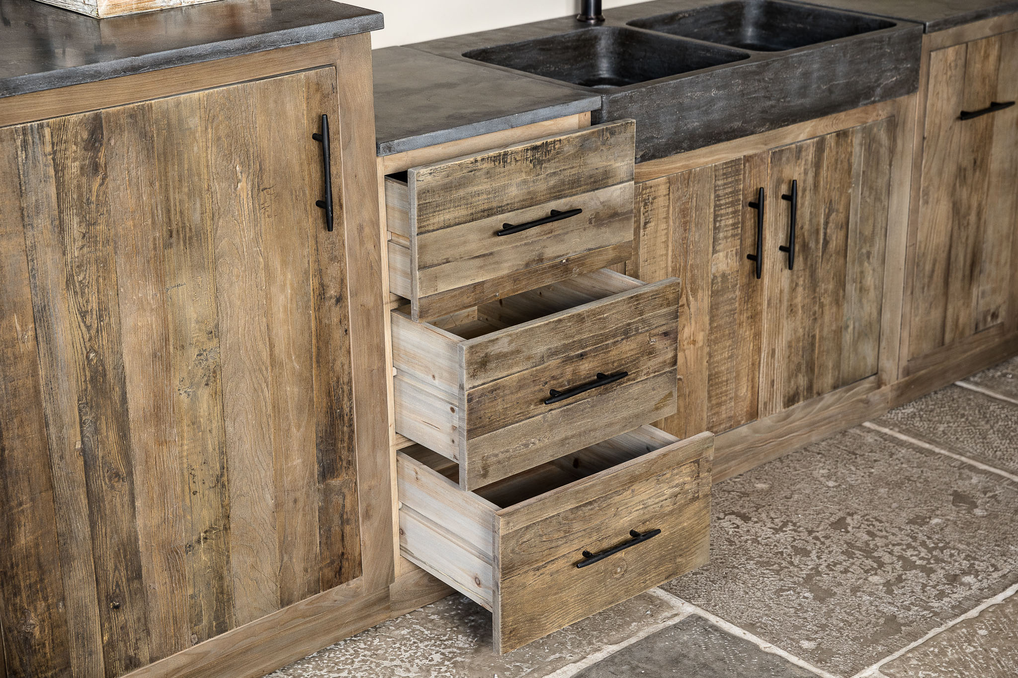 Rene Houtman Landelijke Houten (Buiten)keuken Medium Elmwood