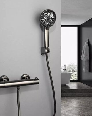 Rene Houtman Thermostatische Douche Set | Gun Metal
