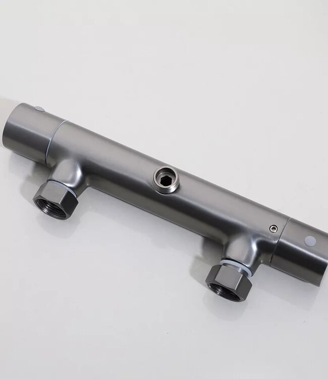 Rene Houtman Thermostatische Douche Set met Glijstang | Gun Metal