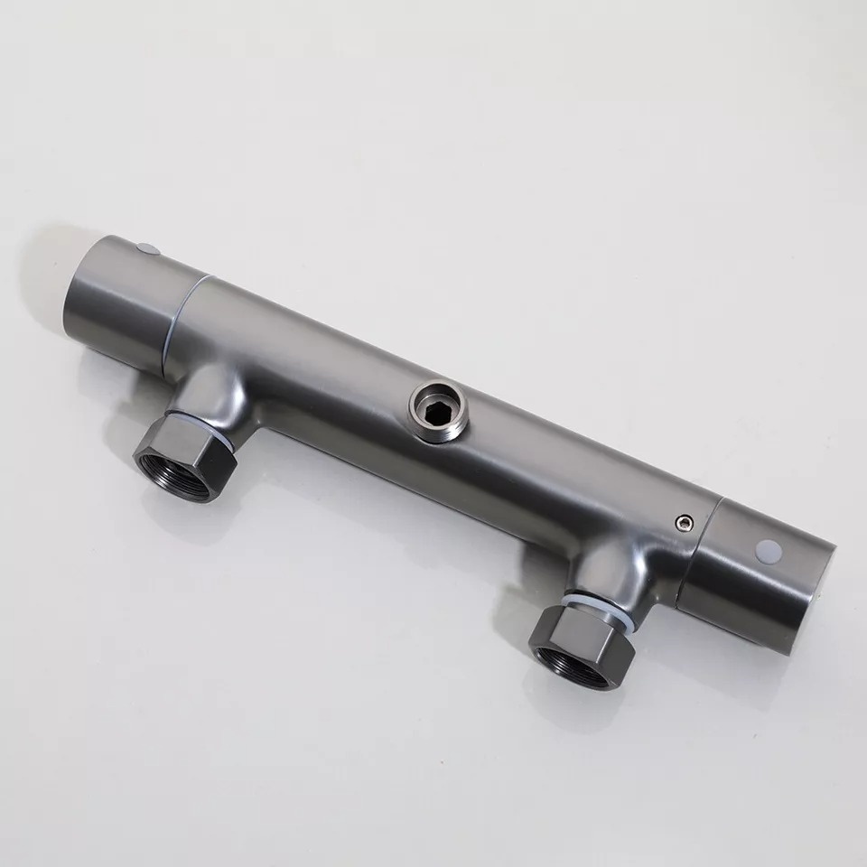 Rene Houtman Thermostatische Douche Set met Glijstang | Gun Metal