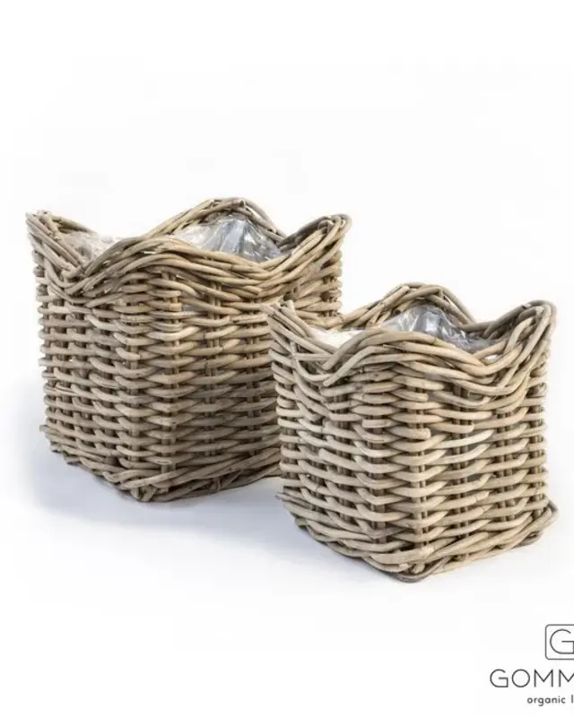 Gommaire Plantenbak Nicolas | Set Van 2 | Rattan