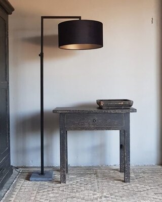 Luksa Home Collection Vloerlamp Toke | Natuurstenen Voet | Mat Zwart