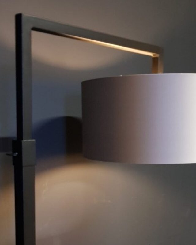 Luksa Home Collection Vloerlamp Toke | Natuurstenen Voet | Mat Zwart
