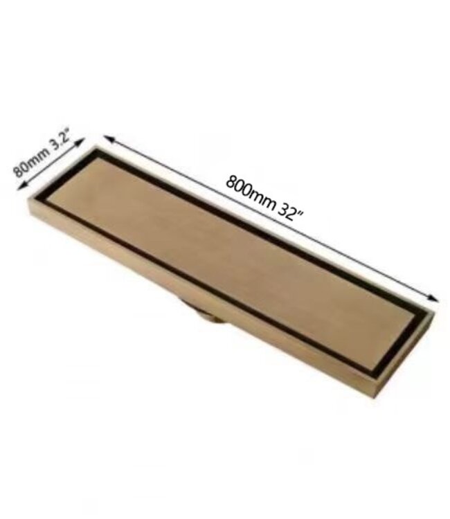 Rene Houtman Douchegoot 80 Cm Bronskleurig Met Stankafsluiter