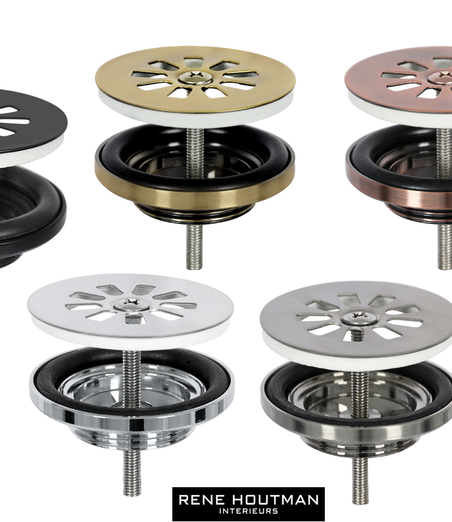 Rene Houtman Waskom Rivierkom + spoelgat B45 x D41 x H16 Cm