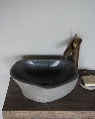 Rene Houtman Waskom Rivierkom + spoelgat B45 x D41 x H16 Cm
