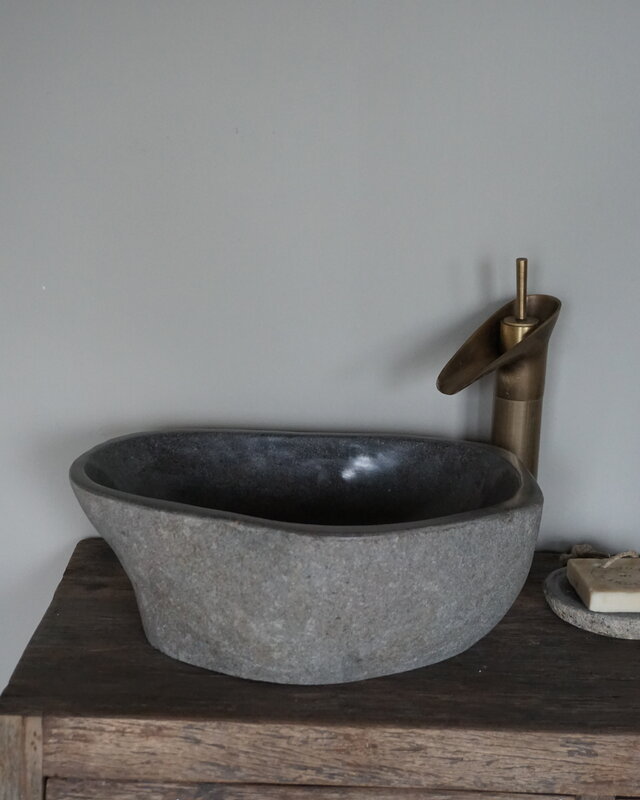 Rene Houtman Waskom Rivierkom + spoelgat B45 x D41 x H16 Cm