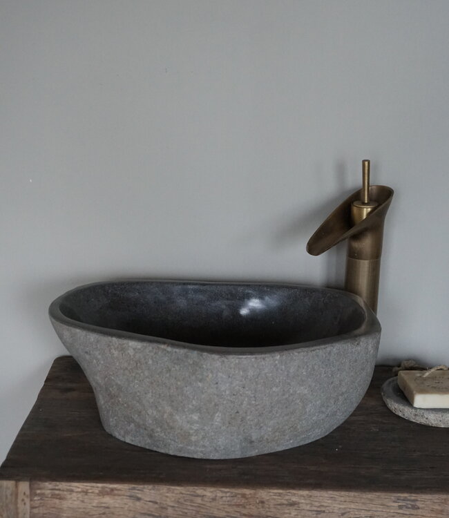 Rene Houtman Waskom Rivierkom + spoelgat B45 x D41 x H16 Cm