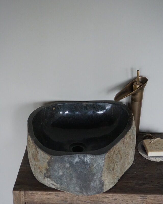 Rene Houtman Waskom Rivierkom + spoelgat B43 x D42 x H15 Cm