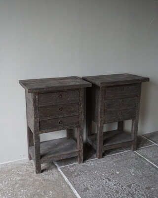 Rene Houtman Wandtafel Ladekastje 3 Lades H80 xB60xD41 Cm