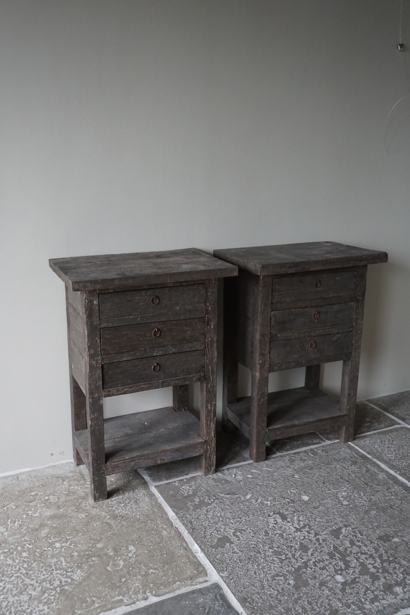 Rene Houtman Wandtafel Ladekastje 3 Lades H80 xB60xD41 Cm